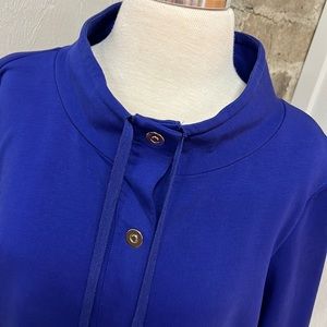 Royal Blue Doncaster Three Quarter Length Sleeve Jacket Size medium